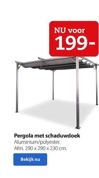 Pets Place Pergola met schaduwdoek aanbieding