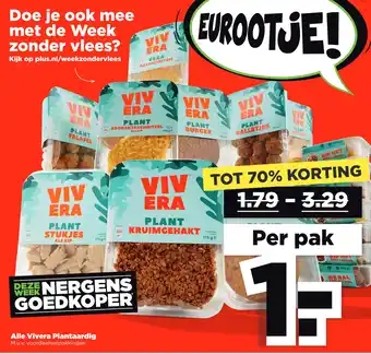 PLUS Alle Vivera Plantaardig aanbieding