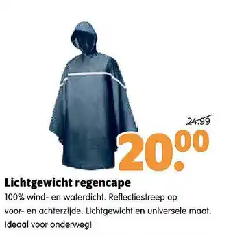 Plentyparts Lichtgewicht regencape aanbieding