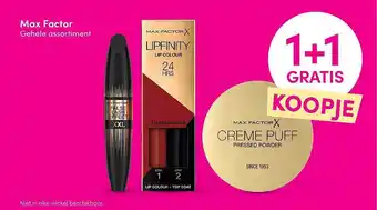 DA Max factor 1+1 gratis aanbieding