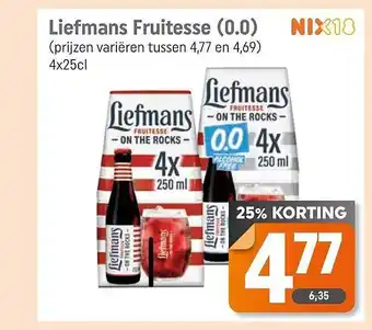 Dagwinkel Liefmans fruitesse (0.0) 25% korting aanbieding