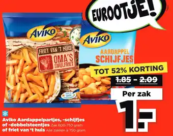 PLUS Aviko Aardappelpartjes 750gram aanbieding