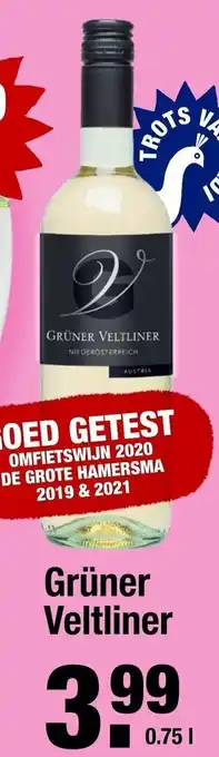 ALDI Gruner Veltliner 750ml aanbieding