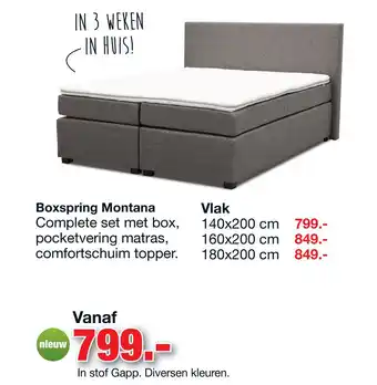 Budget Home Store Boxspring Montana vanaf aanbieding