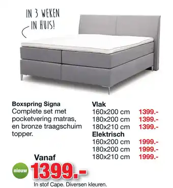 Budget Home Store Boxspring Signa vanaf aanbieding