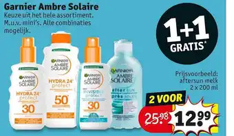 Kruidvat Garnier ambre solaire 1+1 gratis aanbieding