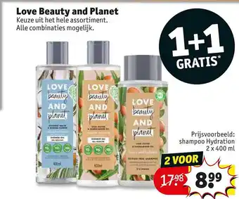 Kruidvat Love beauty and planet 1+1 gratis aanbieding