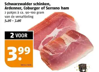 Poiesz Schwarzwalder schinken, ardenner, coburger of serrano ham aanbieding