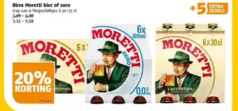 Poiesz Birra moretti bier of zero 20% korting aanbieding