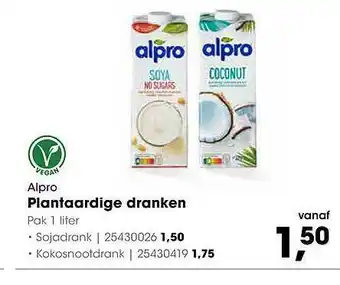 HANOS Alpro plantaardige dranken aanbieding