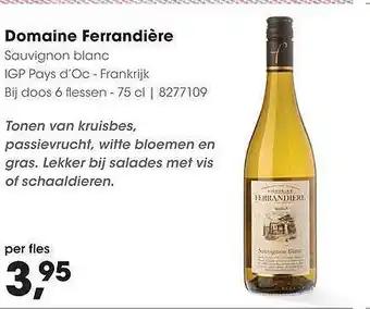 HANOS Domaine ferrandière sauvignon blanc igp pays d'oc aanbieding