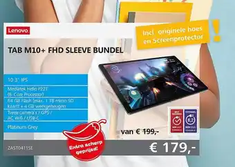 Informatique Lenovo tab m10+ fhd sleeve bundel aanbieding