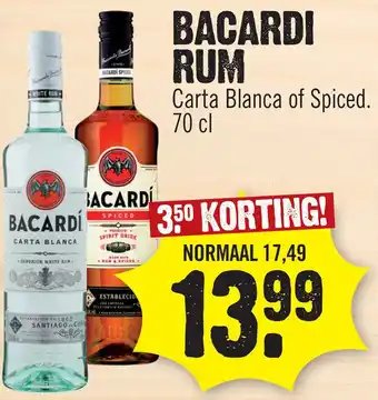 Super Dirck 3 Bacardi rum aanbieding