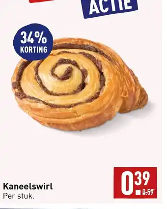 ALDI Kaneelswirl per stuk aanbieding