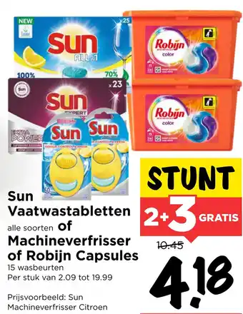 Vomar Voordeelmarkt Sun 60 vaatwastabletten aanbieding