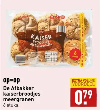 ALDI De Afbakker kaiserbroodjes meergranen 6 stuks aanbieding