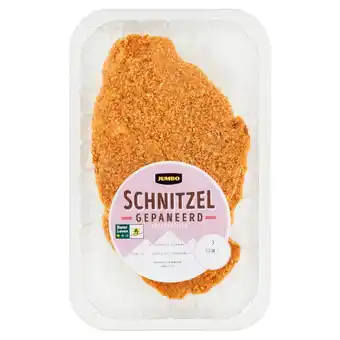 Jumbo Jumbo varkens schnitzel gepaneerd 3 stuks ca. 450g aanbieding