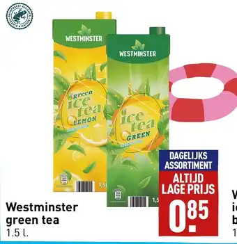 ALDI Westminster green tea 1.5 L aanbieding