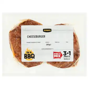 Jumbo Jumbo cheeseburger 280g aanbieding