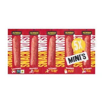 Jumbo Jumbo snackworst mini's 5 x 10g aanbieding