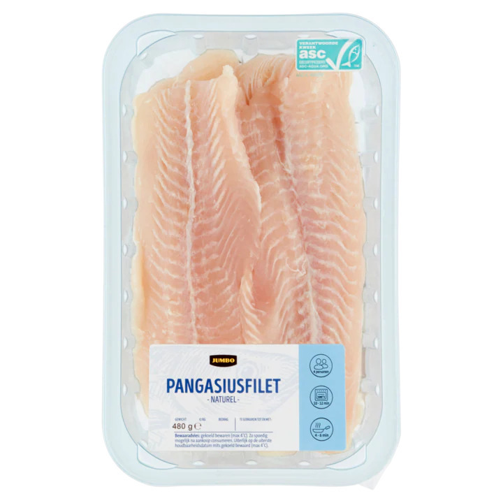 Jumbo pangasiusfilet 460g aanbieding bij Jumbo