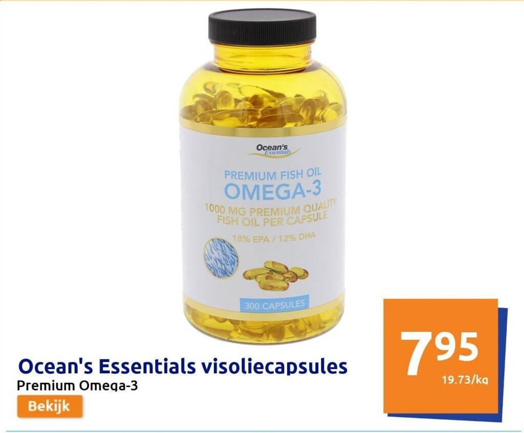 Ocean's Essentials visoliecapsules Premium Omega3 aanbieding bij Action