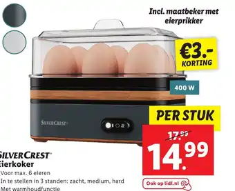 Lidl Silvercrest Eierkoker 400 W aanbieding