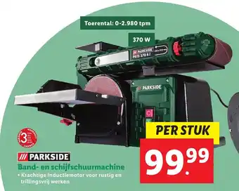 Lidl Parkside Band- en schijfschudrmachine per stuk aanbieding