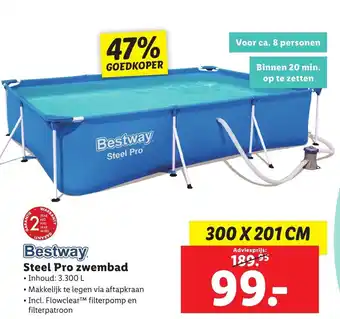 Lidl Bestway Steel Pro zwembad 300x201 cm aanbieding