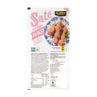 Jumbo Jumbo varken saté met stokjes 160g aanbieding