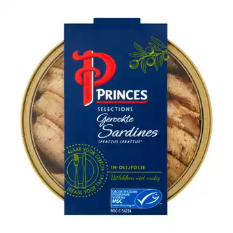 Jumbo Princes selections gerookte sardines in olijfolie msc 120g aanbieding