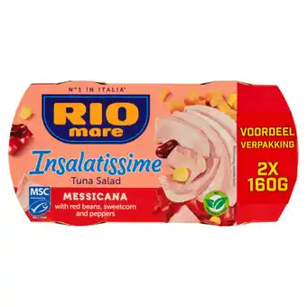 Jumbo Rio mare insalatissime tuna salad messicana voordeelverpakking 2 x 160g aanbieding