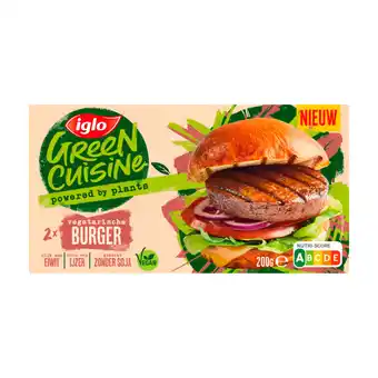 Jumbo Iglo green cuisine vegetarische burger 2 stuks 200g aanbieding