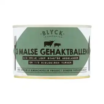 Jumbo Blyck malse gehaktballen 3 stuks 480g aanbieding