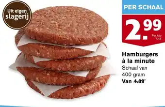 Hoogvliet Hamburger a la minute 400 gram aanbieding