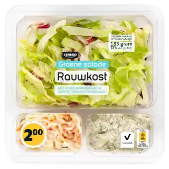 Jumbo Jumbo groene salade rauwkost 275g aanbieding