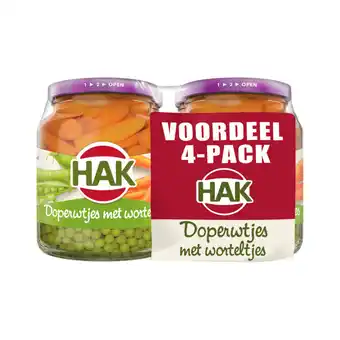 Jumbo Hak doperwten en wortel 4-pack aanbieding