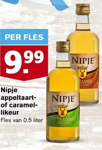 Hoogvliet Nipje appeltaart- of caramel- likeur 0.5 liter aanbieding