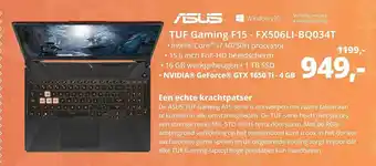 Paradigit Asus tuf gaming f15 - fx506li-bq034t laptop aanbieding