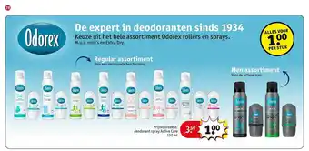 Kruidvat Odorex rollers en sprays aanbieding