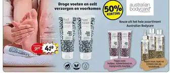 Kruidvat Australian bodycare 50% korting aanbieding