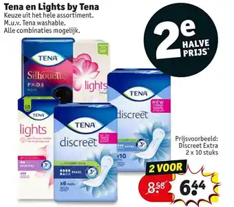 Kruidvat Tena en lights by tena aanbieding