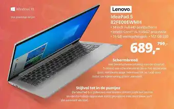 Paradigit Lenovo ideapad 5 82fe00ewmh laptop aanbieding