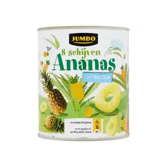 Jumbo Jumbo ananasschijven op siroop 8 stuks aanbieding