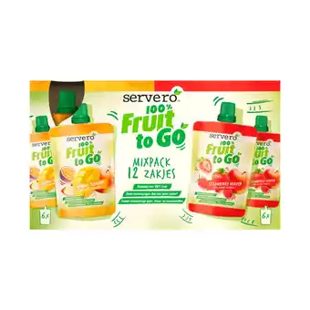 Jumbo Servero 100% fruit to go mango therapy & strawberry heaven mixpack 12 x 90g aanbieding