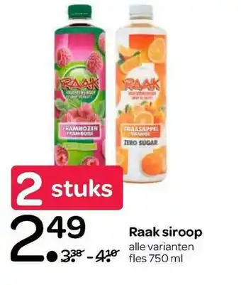 Spar Raak siroop 750 ml aanbieding