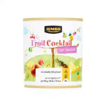 Jumbo Jumbo fruitcocktail op siroop 225g aanbieding