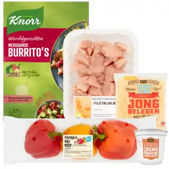 Jumbo Knorr wereldgerechten burrito's 2-3 personen aanbieding