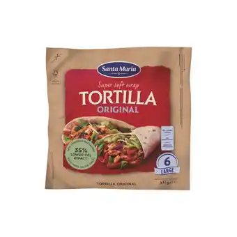 Jumbo Santa maria tortilla wraps large 6 stuks 371g aanbieding