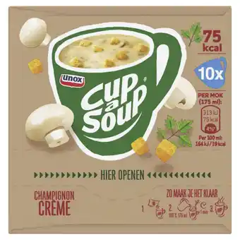 Jumbo Unox cup-a-soup champignon crème 10 x 175ml aanbieding